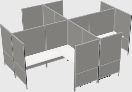 Système de panneaux modulaires modernes en forme de l quadruple