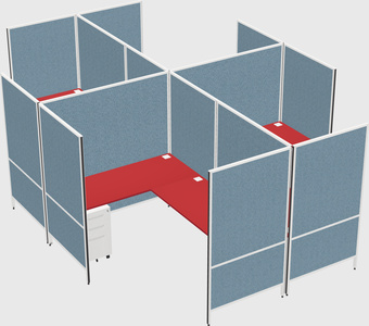 Modern modular quad l-shaped panel system