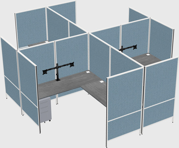 Modern modular quad l-shaped panel system