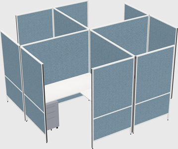 Modern modular quad l-shaped panel system