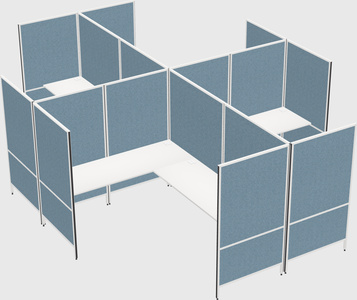 Système de panneaux modulaires modernes en forme de l quadruple
