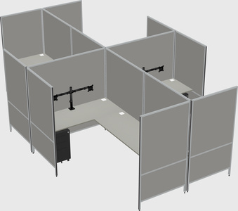 现代模块化四边形l型面板系统