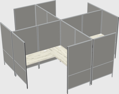 Modern modular quad l-shaped panel system