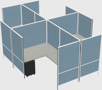 Modern modular quad l-shaped panel system