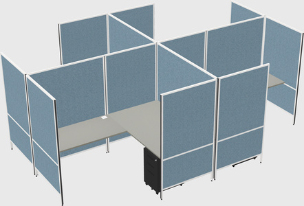 Modern modular quad l-shaped panel system