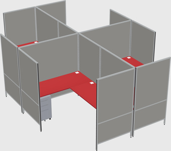 现代模块化四边形l型面板系统
