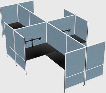 Système de panneaux modulaires modernes en forme de l quadruple