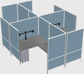 Modern modular quad l-shaped panel system