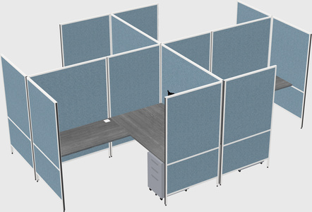 Modern modular quad l-shaped panel system