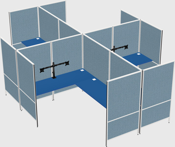 现代模块化四边形l型面板系统