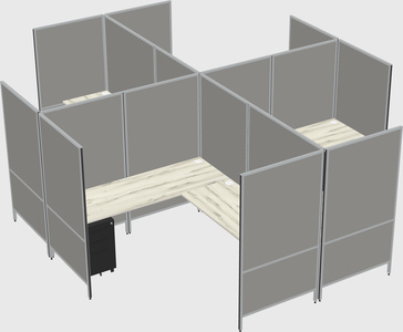 Modern modular quad l-shaped panel system