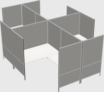 Modern modular quad l-shaped panel system