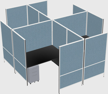 Modern modular quad l-shaped panel system