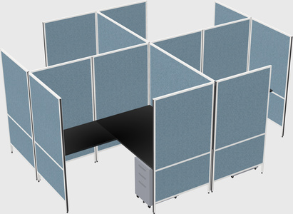 Modern modular quad l-shaped panel system
