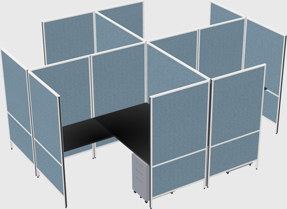 Modern modular quad l-shaped panel system