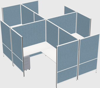 Système de panneaux modulaires modernes en forme de l quadruple