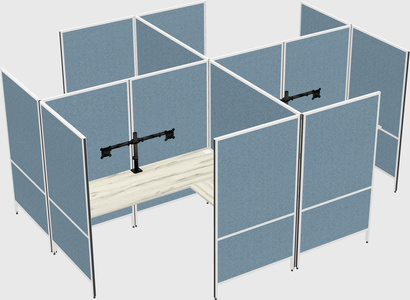 Système de panneaux modulaires modernes en forme de l quadruple