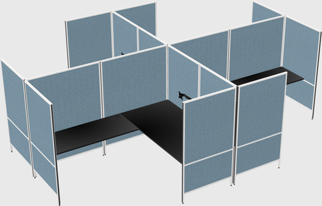 Modern modular quad l-shaped panel system