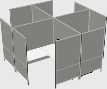 Modern modular quad l-shaped panel system