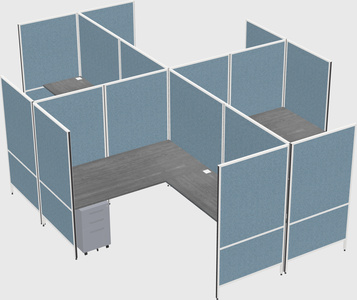 Modern modular quad l-shaped panel system