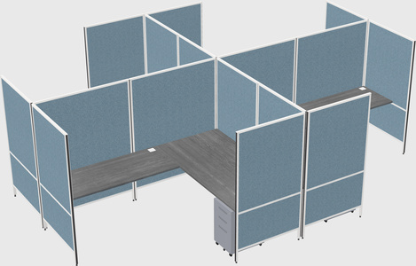 Modern modular quad l-shaped panel system