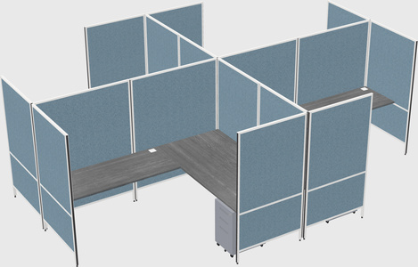 Modern modular quad l-shaped panel system