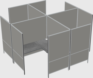 Système de panneaux modulaires modernes en forme de l quadruple