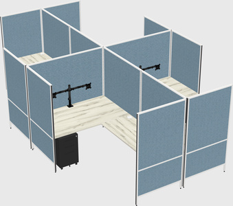 Modern modular quad l-shaped panel system