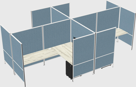 Modern modular quad l-shaped panel system