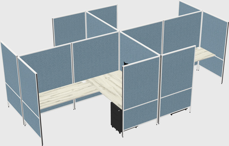 Modern modular quad l-shaped panel system