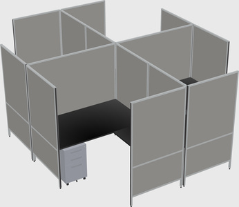 Système de panneaux modulaires modernes en forme de l quadruple