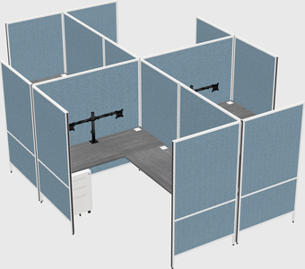 Modern modular quad l-shaped panel system