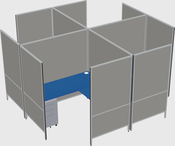 现代模块化四边形l型面板系统
