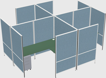 现代模块化四边形l型面板系统
