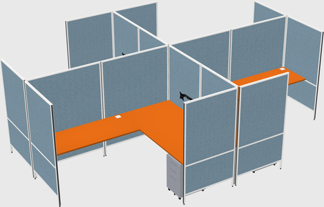 Modern modular quad l-shaped panel system