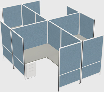 Modern modular quad l-shaped panel system