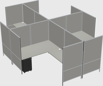现代模块化四边形l型面板系统
