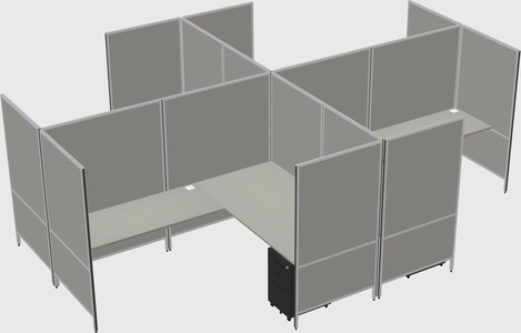 现代模块化四边形l型面板系统