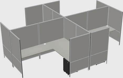 现代模块化四边形l型面板系统