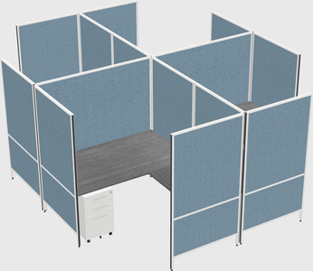 Système de panneaux modulaires modernes en forme de l quadruple