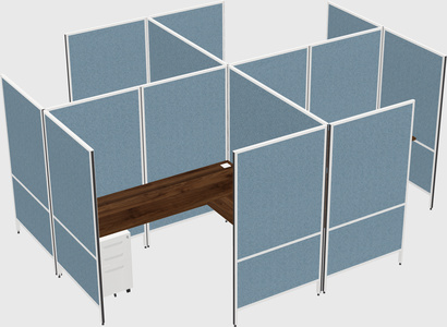Modern modular quad l-shaped panel system