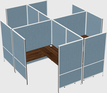 Modern modular quad l-shaped panel system