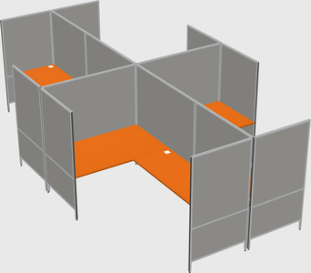 现代模块化四边形l型面板系统