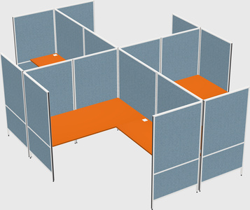 Modern modular quad l-shaped panel system