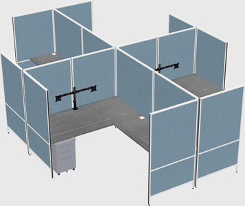 现代模块化四边形l型面板系统