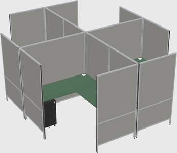 Système de panneaux modulaires modernes en forme de l quadruple