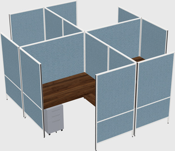 Modern modular quad l-shaped panel system