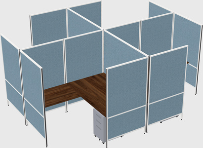 Modern modular quad l-shaped panel system