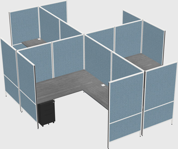 Modern modular quad l-shaped panel system