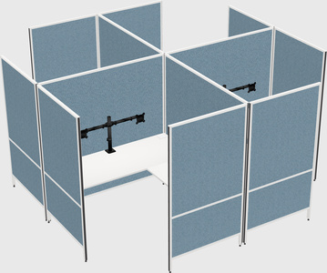 Modern modular quad l-shaped panel system
